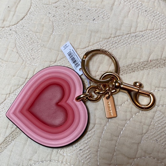 Coach heart Keychain 💗